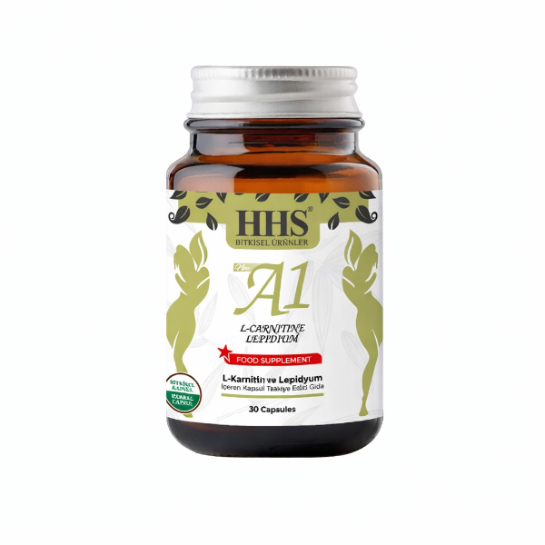 HHS New A1 L-Carnitine Lepidium Cam Şişe 30 Kapsül